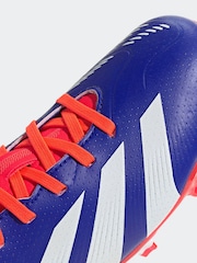 adidas Blue/White Predator League Firm Ground Boots Kids - Image 9 of 10