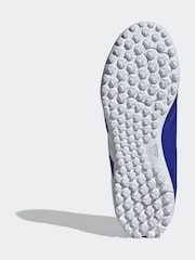 adidas Blue/White Kids Predator Club Turf Boots - Image 10 of 11
