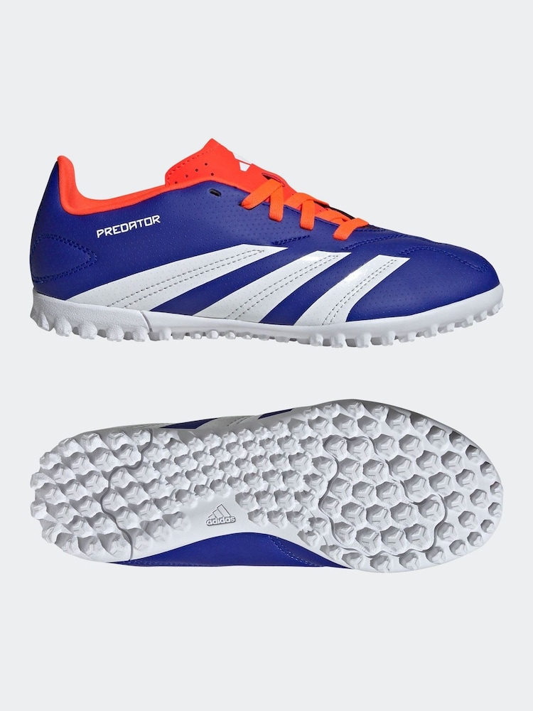 adidas Blue/White Kids Predator Club Turf Boots - Image 11 of 11