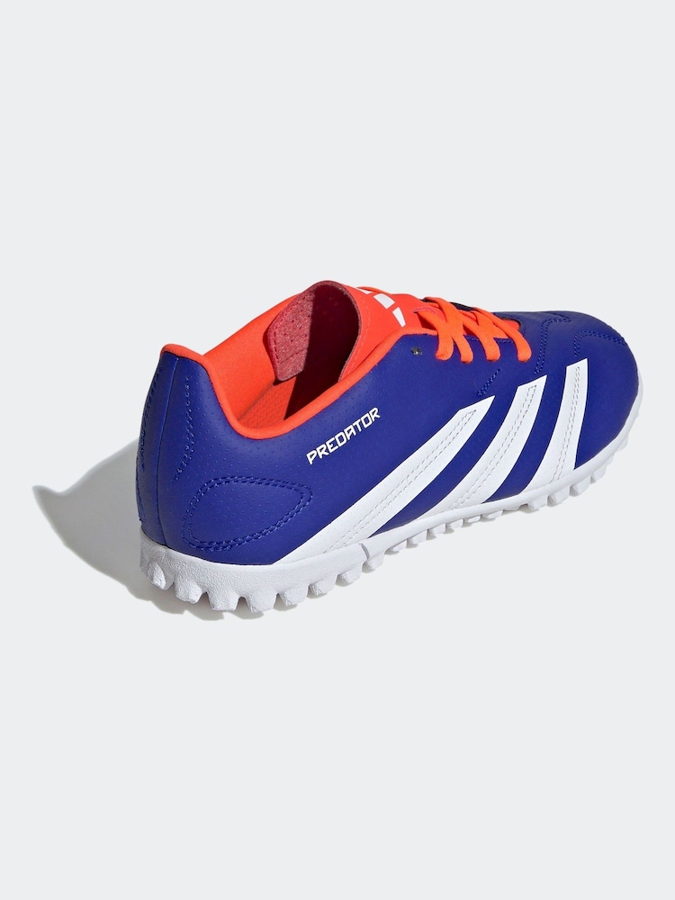 adidas Blue/White Kids Predator Club Turf Boots - Image 5 of 11
