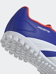 adidas Blue/White Kids Predator Club Turf Boots - Image 6 of 11
