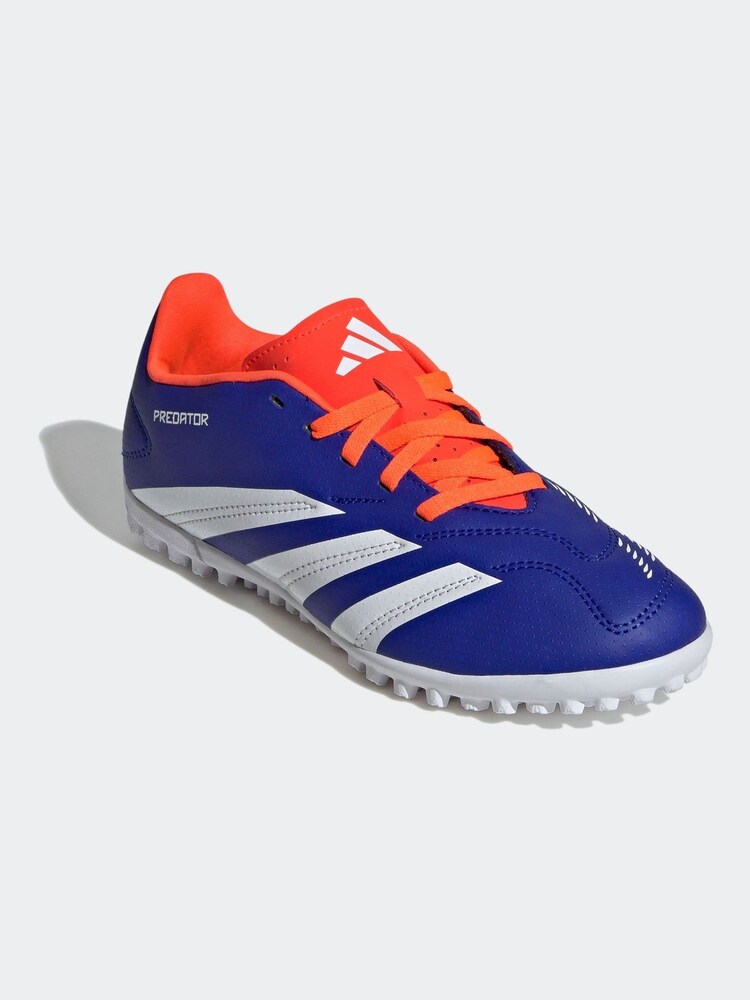 adidas Blue/White Kids Predator Club Turf Boots - Image 7 of 11