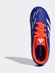 adidas Blue/White Kids Predator Club Turf Boots - Image 8 of 11