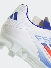 adidas White/Blue/Red Kids F50 League Firm / Multi Ground Cleats Football Boots - Image 10 of 10