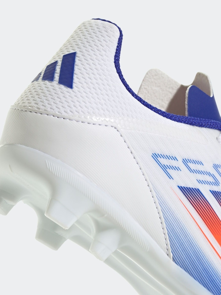 adidas White/Blue/Red Kids F50 League Firm / Multi Ground Cleats Football Boots - Image 10 of 10