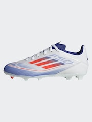 adidas White/Blue/Red Kids F50 League Firm / Multi Ground Cleats Football Boots - Image 2 of 10