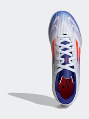 adidas White/Blue/Red Kids F50 League Indoor Football Boots - Image 11 of 11