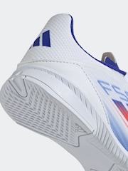 adidas White/Blue/Red Kids F50 League Indoor Football Boots - Image 2 of 11
