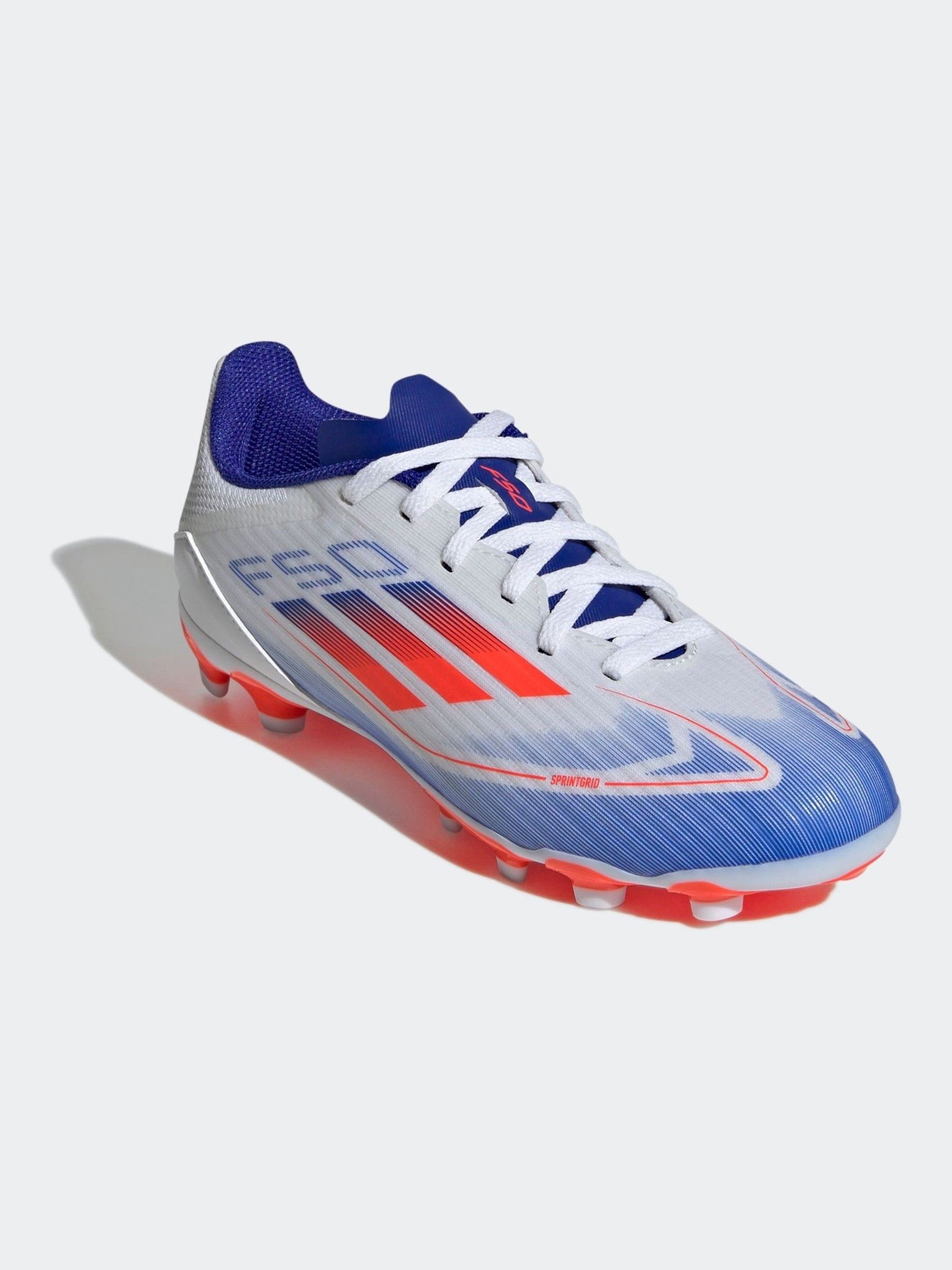 Buy adidas White Blue Red Kids F50 League Multi Ground Football Boots from Next United Arab Emirates
