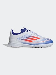 adidas White/Blue/Red F50 League Football Boots - Image 1 of 10