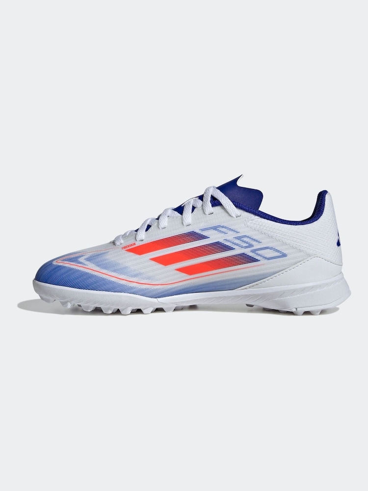 adidas White/Blue/Red F50 League Football Boots - Image 2 of 10