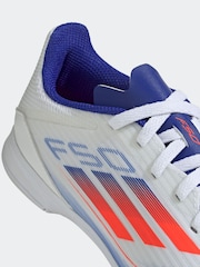 adidas White/Blue/Red F50 League Football Boots - Image 9 of 10