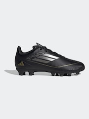 adidas Black/Gold F50 Kids Club Flexible Ground Football Boots - Image 1 of 10