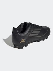adidas Black/Gold F50 Kids Club Flexible Ground Football Boots - Image 4 of 10