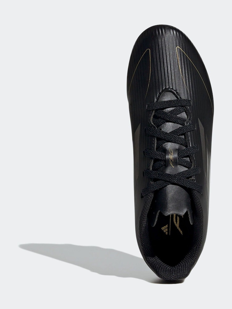 adidas Black/Gold F50 Kids Club Flexible Ground Football Boots - Image 5 of 10