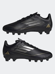 adidas Black/Gold F50 Kids Club Flexible Ground Football Boots - Image 8 of 10