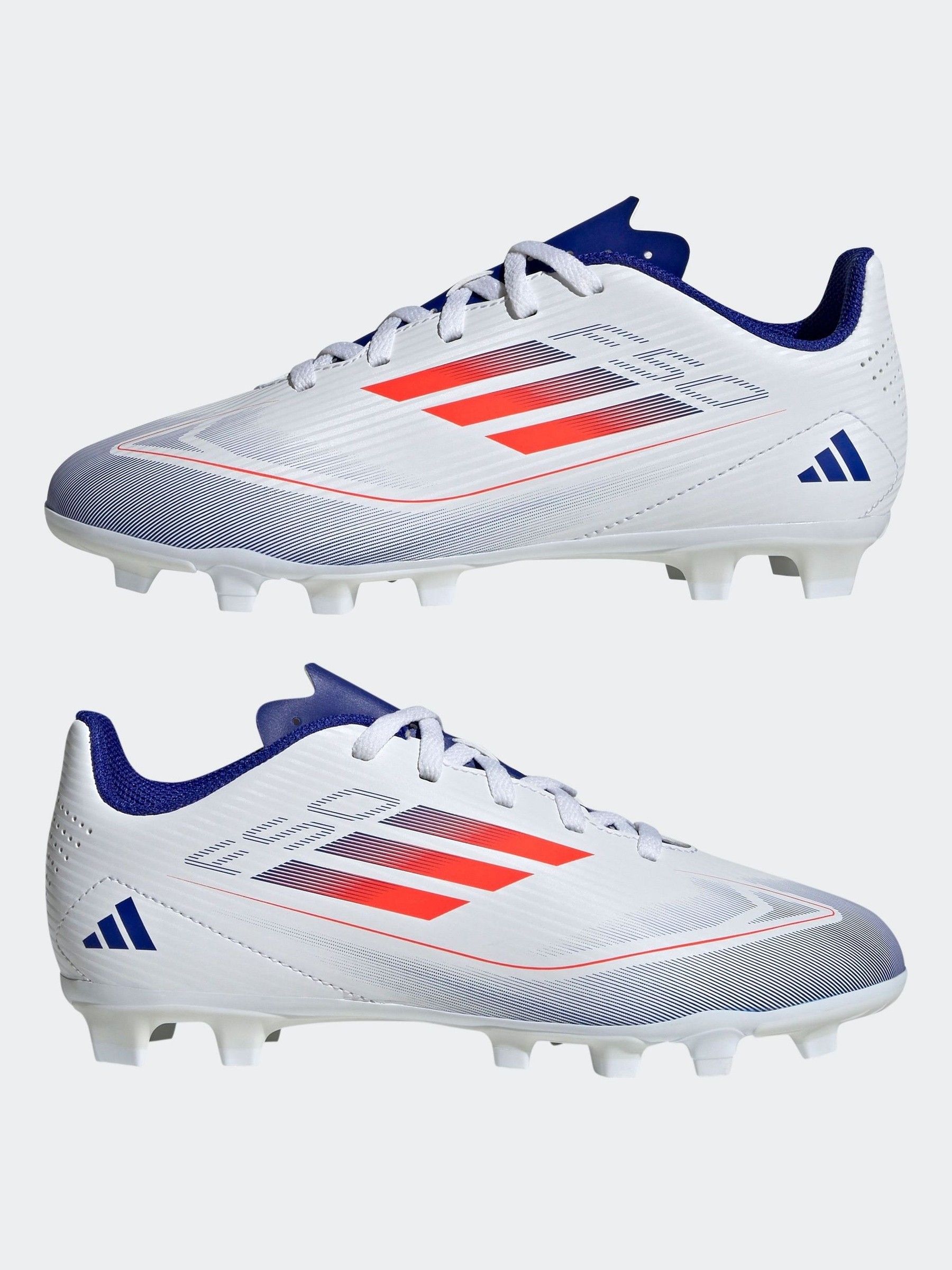 Buy adidas White Blue Red F50 Kids Club Flexible Ground Football Boots from Next Canada