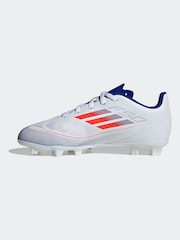 adidas White/Blue/Red F50 Kids Club Flexible Ground Football Boots - Image 5 of 10