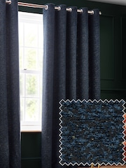 Riva Paoletti Galaxy Chenille Eyelet Curtains - 圖片 1，共 5