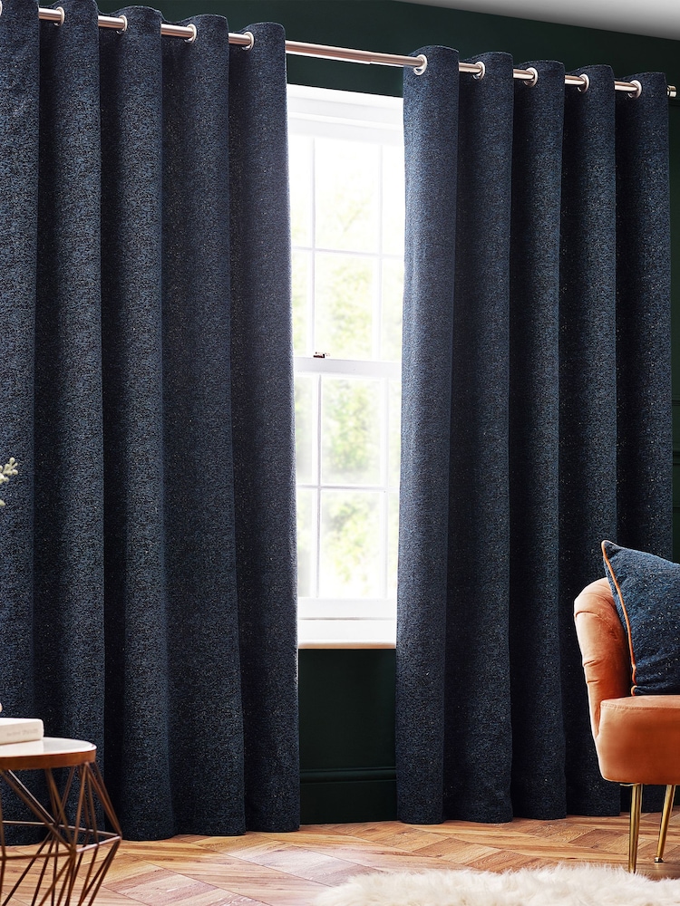 Riva Paoletti Galaxy Chenille Eyelet Curtains - 圖片 2，共 5