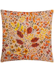 Wylder Nature Rust Autumn Walk Cotton Velvet 100% Cotton Cushion - Image 2 of 6