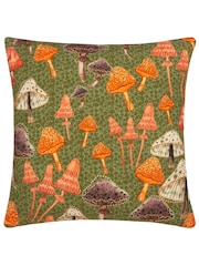 Furn Green 100% Cotton Mushroom Fields Abstract Cushion - Image 3 of 6