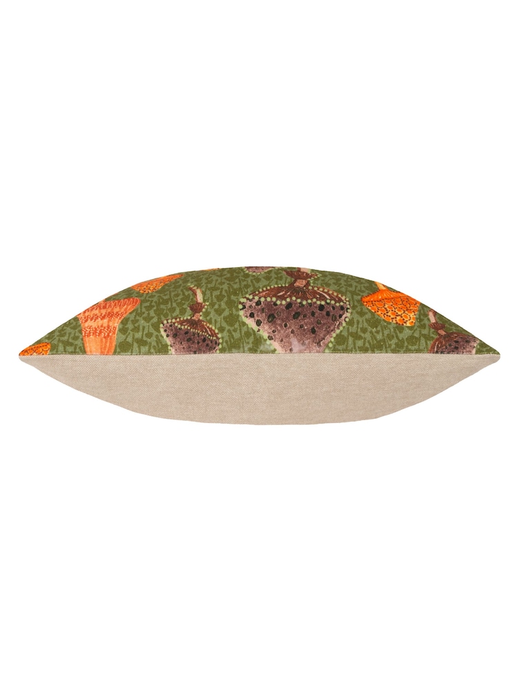 Furn Green 100% Cotton Mushroom Fields Abstract Cushion - Image 6 of 6