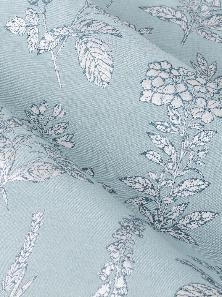 Wylder Blue Sophia Floral Jacquard Eyelet Curtains - Image 5 of 5