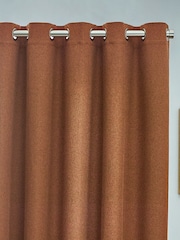 furn. Brick Dawn 100% Blackout Thermal Eyelet Curtains - Image 4 of 6