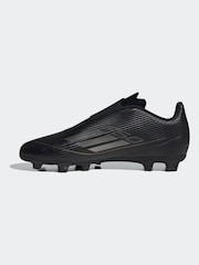 adidas Black/Gold Kids F50 Club Hook-and-Loop Flexible-Ground Boots - Image 2 of 9
