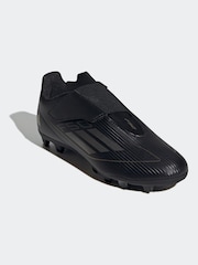 adidas Black/Gold Kids F50 Club Hook-and-Loop Flexible-Ground Boots - Image 3 of 9