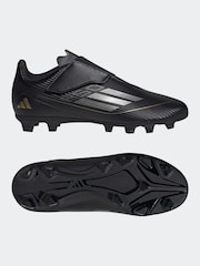 adidas Black/Gold Kids F50 Club Hook-and-Loop Flexible-Ground Boots - Image 5 of 9