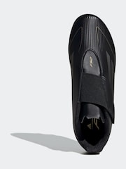 adidas Black/Gold Kids F50 Club Hook-and-Loop Flexible-Ground Boots - Image 6 of 9