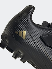 adidas Black/Gold Kids F50 Club Hook-and-Loop Flexible-Ground Boots - Image 9 of 9