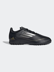 adidas Black/Gold Kids F50 Club Turf Boots - Image 1 of 11