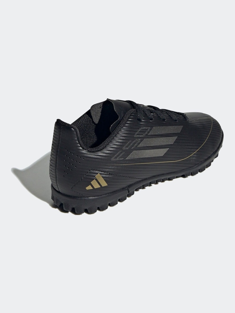 adidas Black/Gold Kids F50 Club Turf Boots - Image 2 of 11