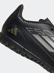 adidas Black/Gold Kids F50 Club Turf Boots - Image 7 of 11