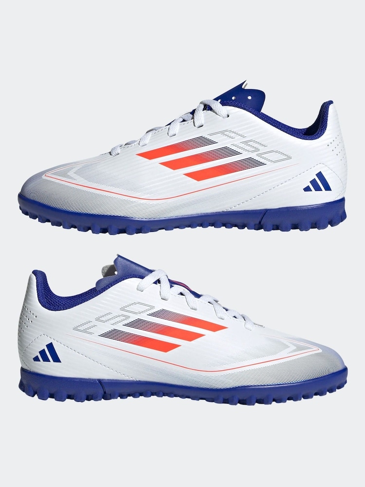 adidas White/Blue/Red Kids F50 Club Turf Boots - Image 10 of 10 adidas White/Blue/Red Kids F50 Club Turf Boots - Image 10 of 10