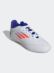 adidas White/Red Kids F50 Club Turf Boots - Image 6 of 10