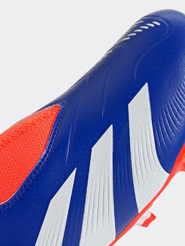 adidas Blue/White Predator League Laceless Firm Ground Boots Kids - Image 10 of 10