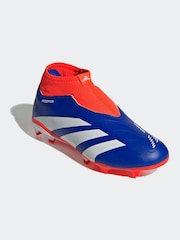 adidas Blue/White Predator League Laceless Firm Ground Boots Kids - Image 8 of 10