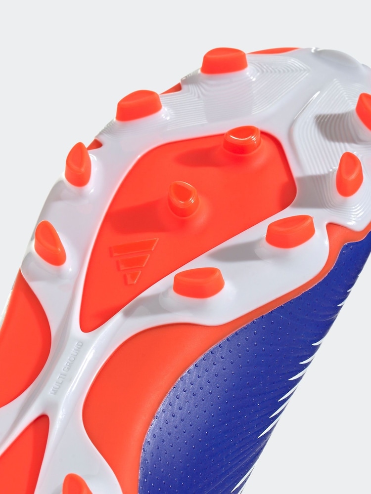 adidas Blue/White Predator Kids League Multi-Ground Football Boots - Image 10 of 10