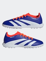 adidas Blue/White Kids Predator League Turf Boots - Image 2 of 11