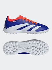 adidas Blue/White Kids Predator League Turf Boots - Image 4 of 11