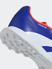 adidas Blue/White Kids Predator League Turf Boots - Image 5 of 11
