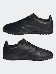 adidas Black/Gold Kids Predator Club Turf Boots - Image 9 of 10