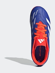 adidas Blue/White Predator Club Football Boots - Image 6 of 9