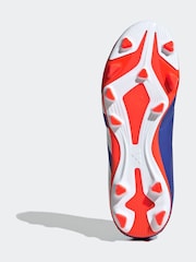 adidas Blue/White Predator Club Football Boots - Image 7 of 9