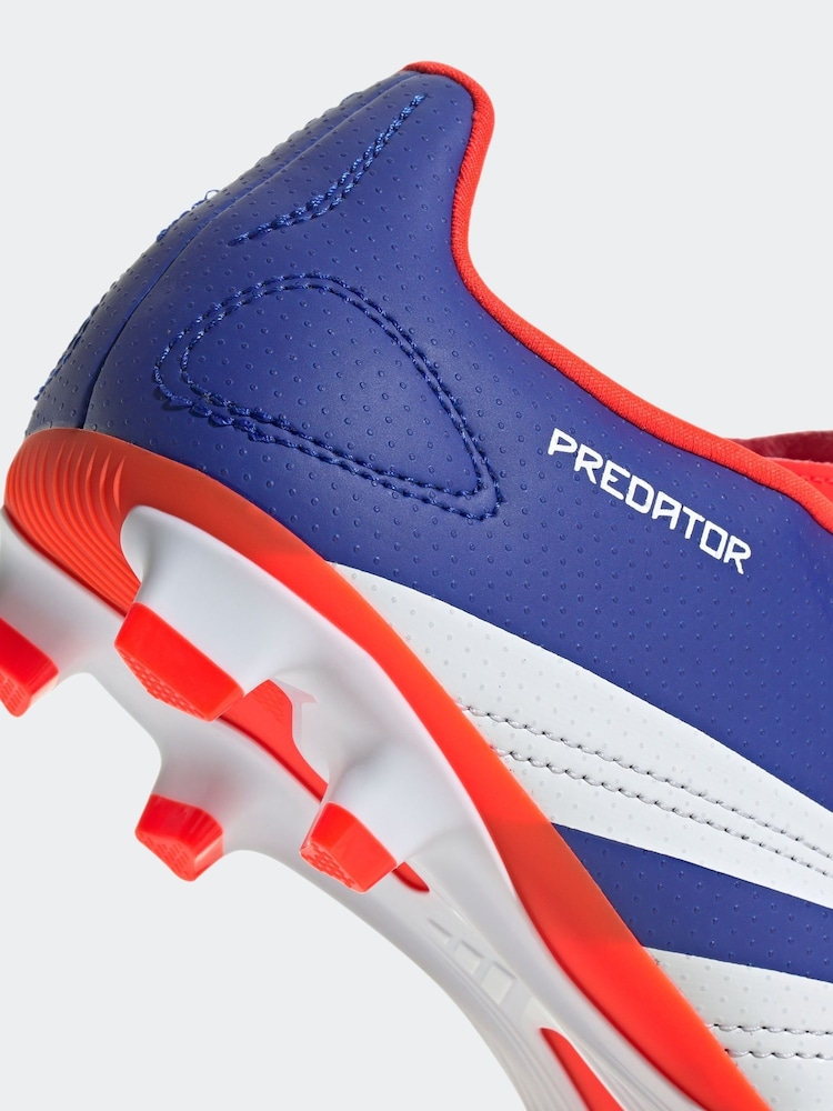 adidas Blue/White Predator Club Football Boots - Image 9 of 9