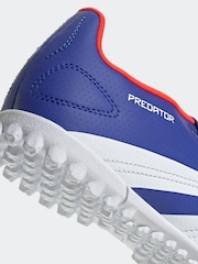 adidas Blue/White Predator Club Football Boots - Image 2 of 9